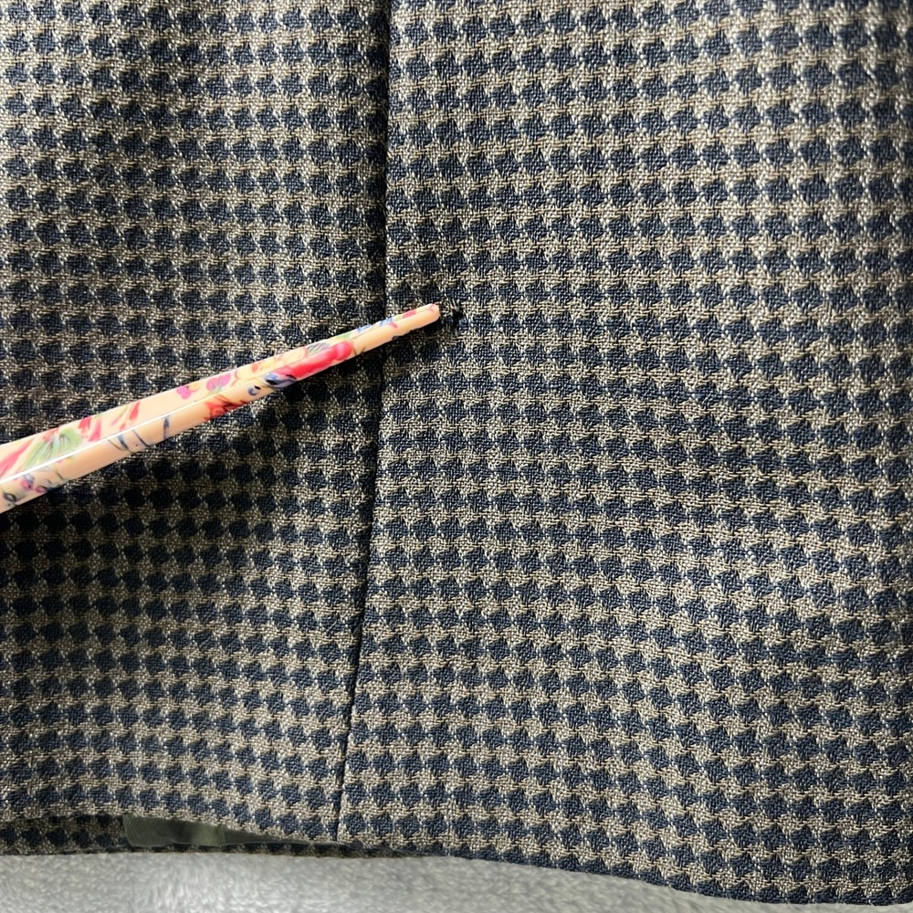 Vtg. Givenchy Monsieur Men's Houndstooth Blazer 40R‎ Wool Sport Coat Vintage USA - Picture 10 of 12